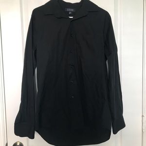Bergamo New York Mens Black Dress Shirt- Size M